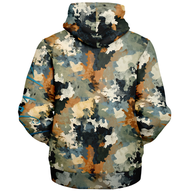 Chokefish™ Microfleece Zip-Up Hoodie Acid-Wash Colors-013